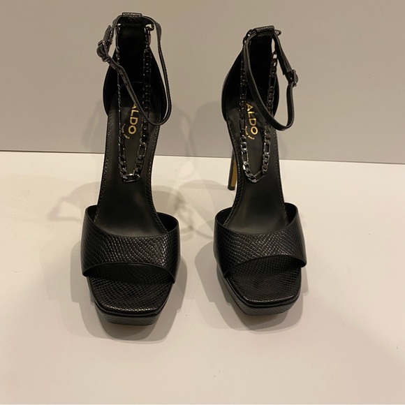 Aldo Priscilla Pumps with anklet attached in black leather - Picture 10 of 11